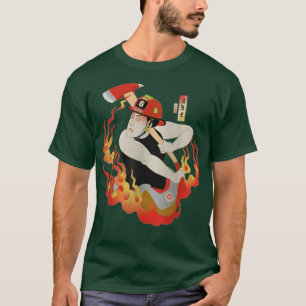 T-shirt Samurai pompier pompier Ukiyoe guerrier japonais