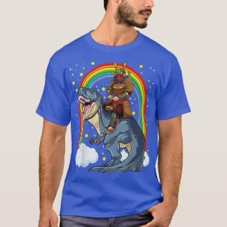 T-shirt Samurai Riding T-Rex Dinosaur Japanese Medieval Ro