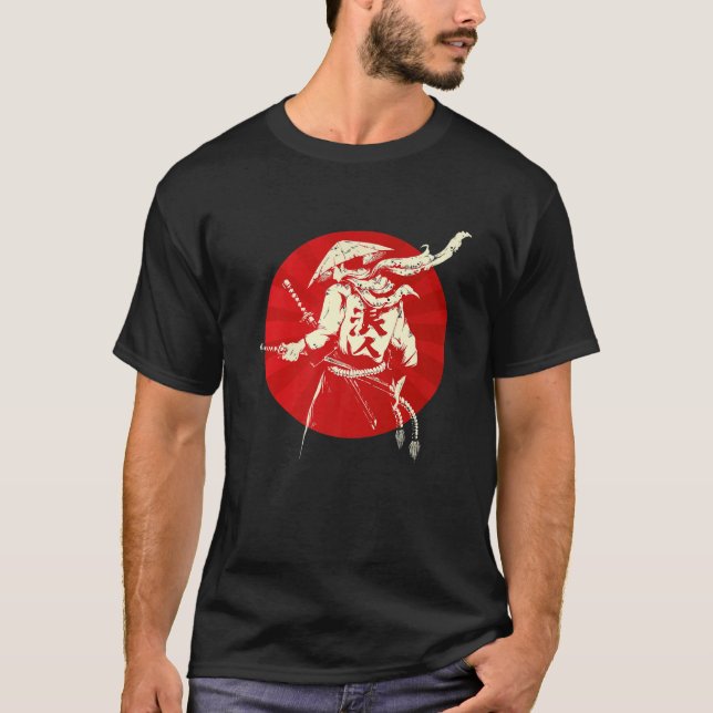 T-shirt Samurai Warrior Code Bushido Espadons japonais (Devant)