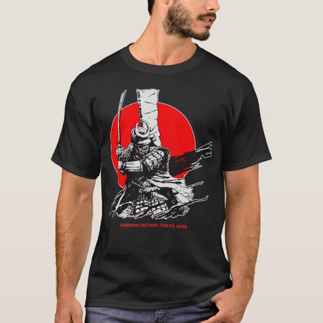 T-shirt Samurai Warrior Tokyo Japan Bushido Japanese Retro (Devant)