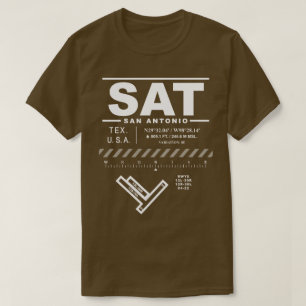 T-shirt San Antonio International Airport SAT Tee - shirt
