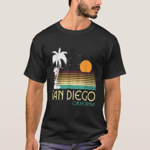 T-shirt San Diego CA Palm Trees California Souvenir Retro