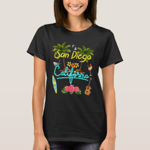 T-shirt San Diego California Beach Summer Palm Sun Set Pal