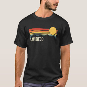 T-shirt San Diego California Retro Sunset Design