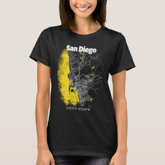 T-shirt San Diego California Street Map Hometown Pride Sou