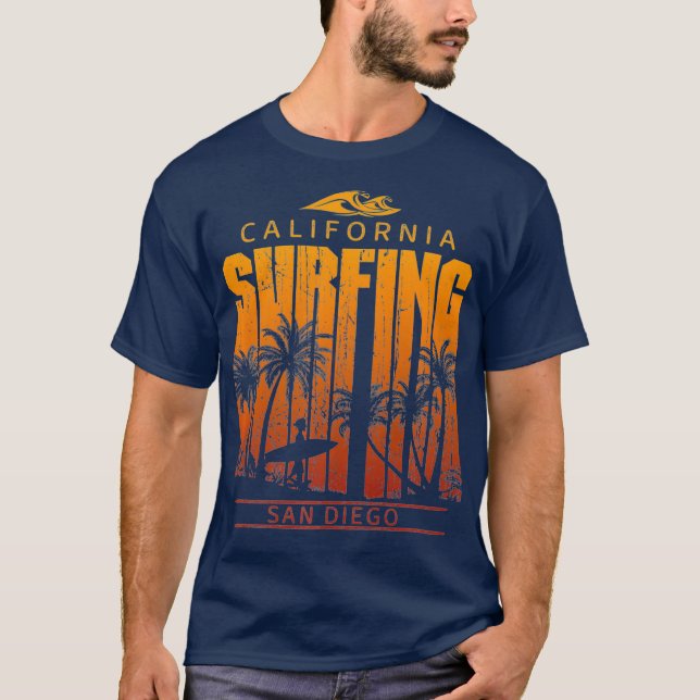 T-shirt San Diego California Surf Fans Premium (Devant)