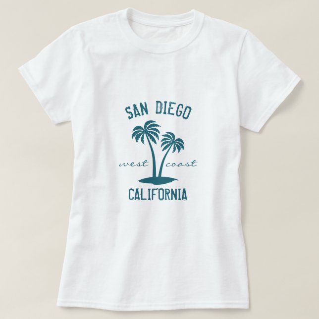 T-shirt San Diego California West Coast (Design devant)