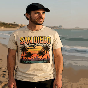 T-shirt San Diego Californie   Plage Coastal City Skyline