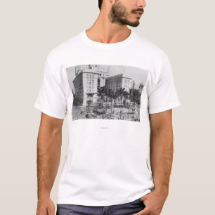 T-shirt San Diego, vue de ville de CA d'hôtel des USA