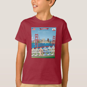 T-shirt San Francisco, CA la ville par la baie
