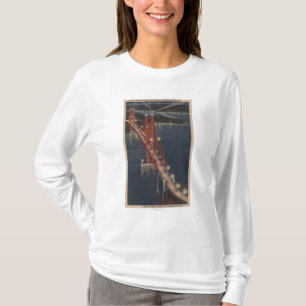 T-shirt San Francisco, CA - vue de nuit de Golden Gate