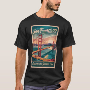 T-shirt San Francisco California Golden Gate Bridge Travel