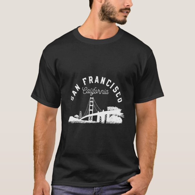 T-shirt San Francisco Gold Gate Bridge (Devant)