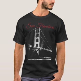 T-shirt San Francisco Golden Gate Bridge Californie Souven