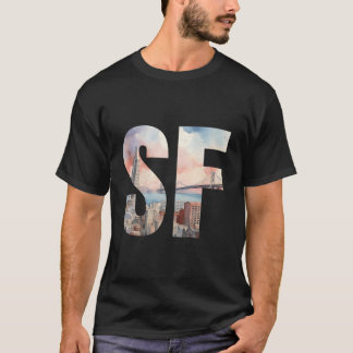 T-shirt San Francisco Iconic Sf Bay Bridge Bay Area Fog Ci