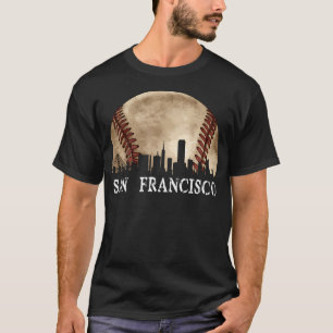 T-shirt San Francisco Skyline City Vintage Baseball