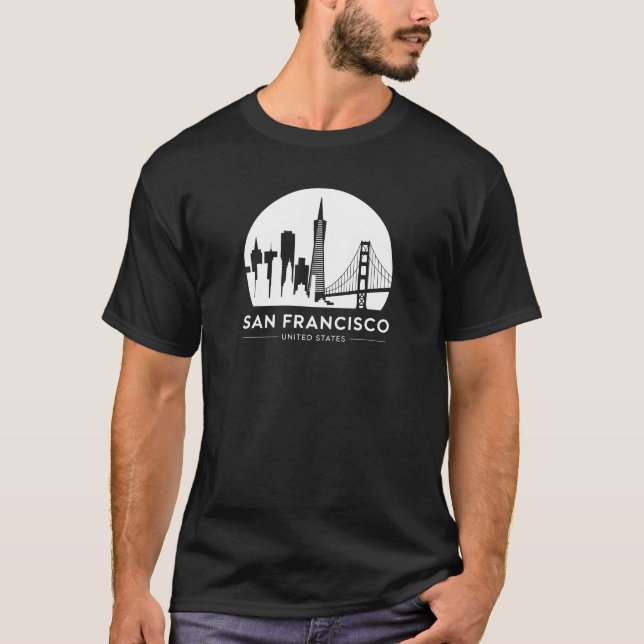 T-shirt San Francisco USA Skyline (Devant)