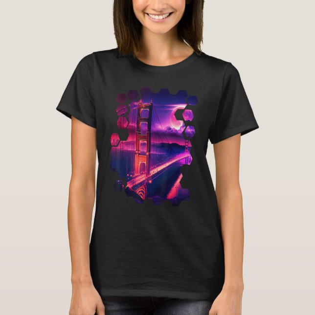 T-shirt San Francisco Vaporwave Aesthetic Retro Style I Lo (Devant)