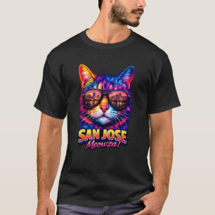 T-shirt San Jose Chat Lunettes de soleil pour chaton tend