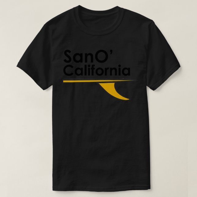 T-shirt San Onofre California surf beach  (Design devant)