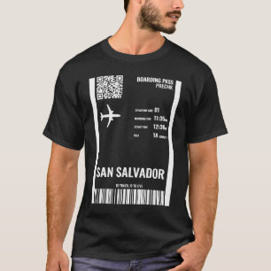 T-shirt San Salvador El Salvador Boarding Pass Airline Tic