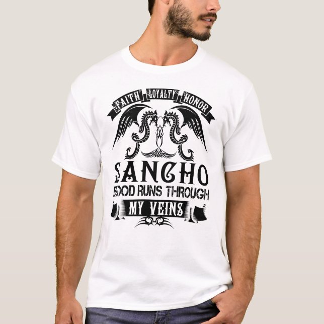 T-shirt SANCHO Blood Runs Through My Veins (Devant)