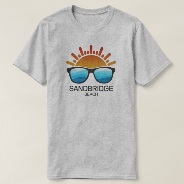T-shirt Sandbridge Beach Virginia Lunettes de soleil (Design devant)