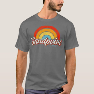 T-shirt Sandpoint Idaho ID Vintage Rainbow Retro les année