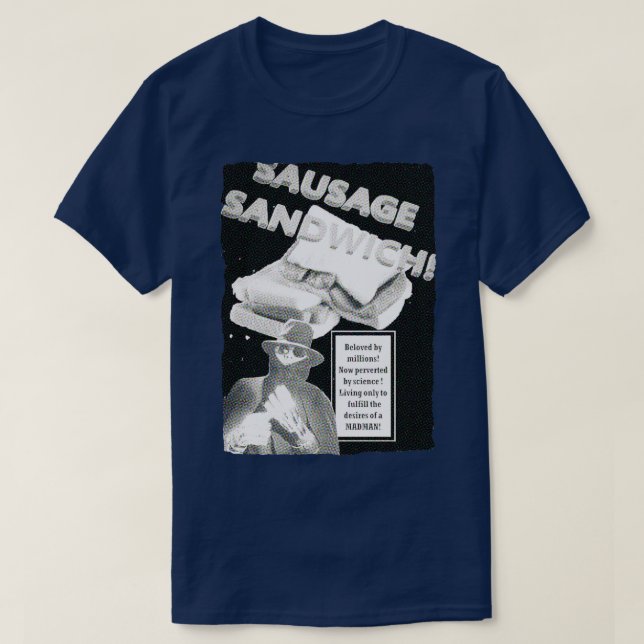 T-shirt Sandwich à la saucisse (Design devant)