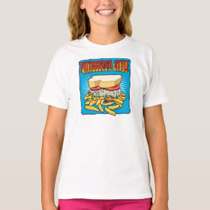 T-shirt Sandwich à style de Pittsburgh sur le bleu