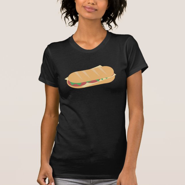 T-shirt Sandwich sous forme isométrique cool (Devant)