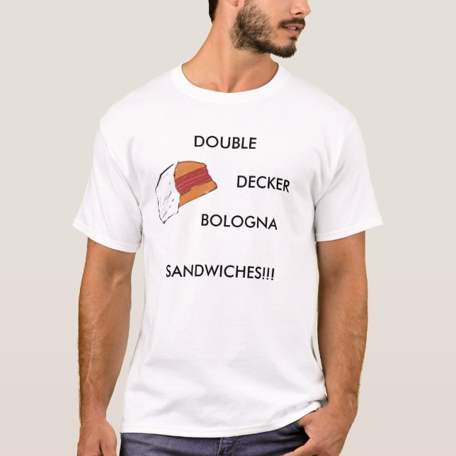 T-SHIRT SANDWICHS DE BOLOGNA DE DOUBLE DECKER ! ! ! (Devant)