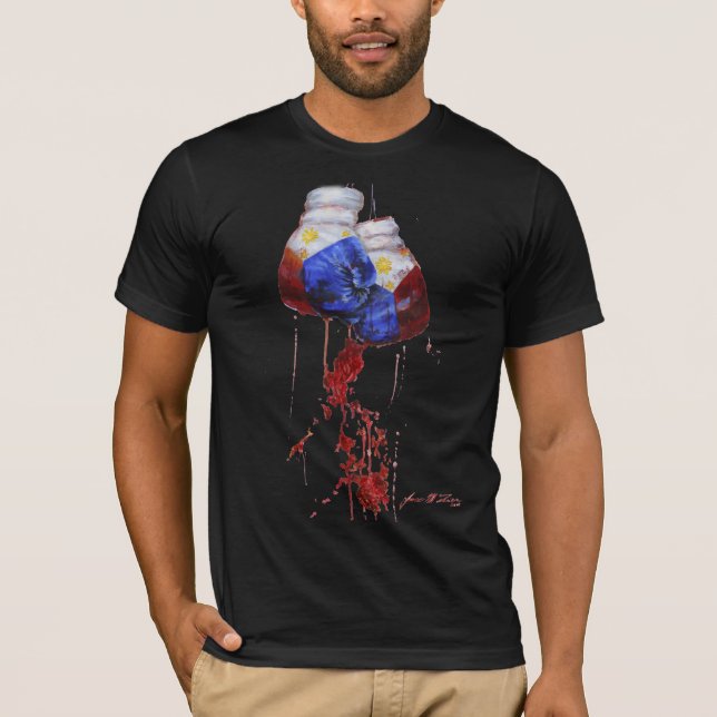 T-shirt Sang de l'obscurité philippine de guerrier (Devant)