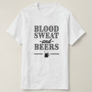 T-shirt Sang la chemise des hommes drôles sué et de biè