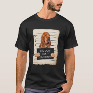 T-shirt sanglant Chien mug shot T Shirt