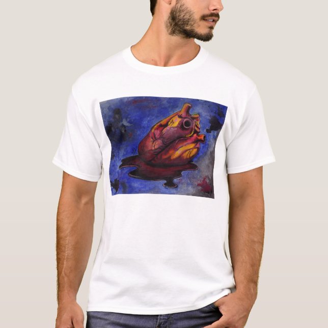 T-shirt sanglant de coeur (Devant)