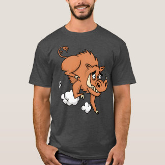 T-shirt Sanglier animal dessin animé courant drôle