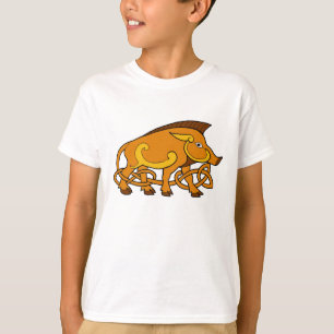 T-shirt Sanglier de noeud celtique médiéval d'art