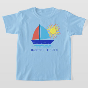 T-shirt Sanibel Island Bateau à voile et vacances soleil