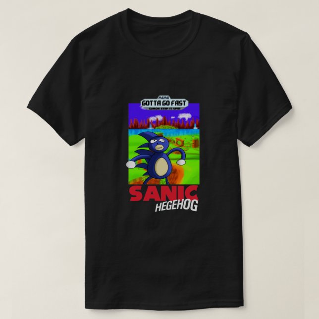 T-shirt Sanic the Hegehog the Boxart Classic (Design devant)
