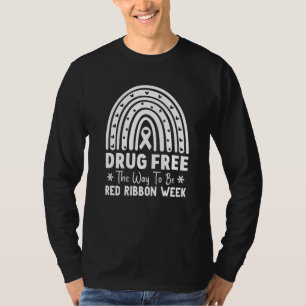 T-shirt Sans Drogue Le Moyen D'Être Rouge Semaine Du Ruban