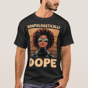 T-shirt Sans excuses Femme Afro Vintage 70s