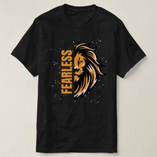 T-shirt Sans peur - Hommes Noir imprimé