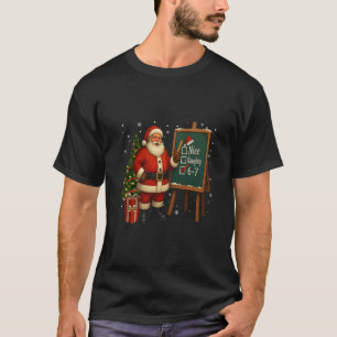 T-shirt Santa 6-7 Mème Nice Naughty 67 Noël Brain Rot