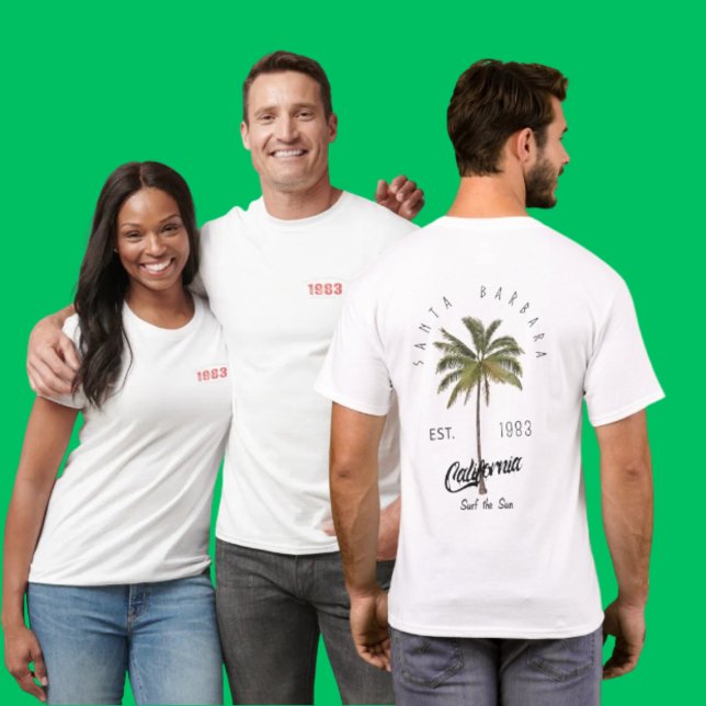 T-shirt Santa Barbara Palm Tree California 1983 (Créateur téléchargé)