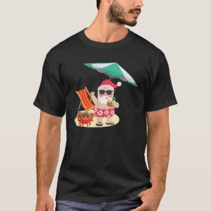 T-shirt Santa Claus Beach Drôle été Noël En Juillet T
