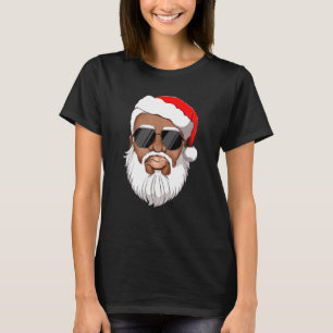 T-shirt Santa Claus Black Xmas Santa Afro African American