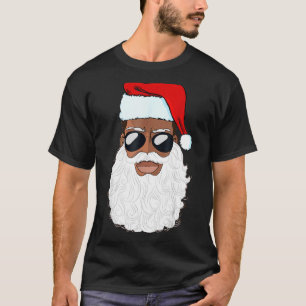 T-shirt Santa Claus Black Xmas Santa Afro African American