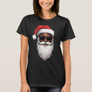T-shirt Santa Claus Black Xmas Santa Afro African American