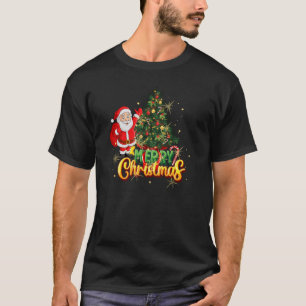 T-shirt Santa Claus classique et sapin de Noël Festive Vac
